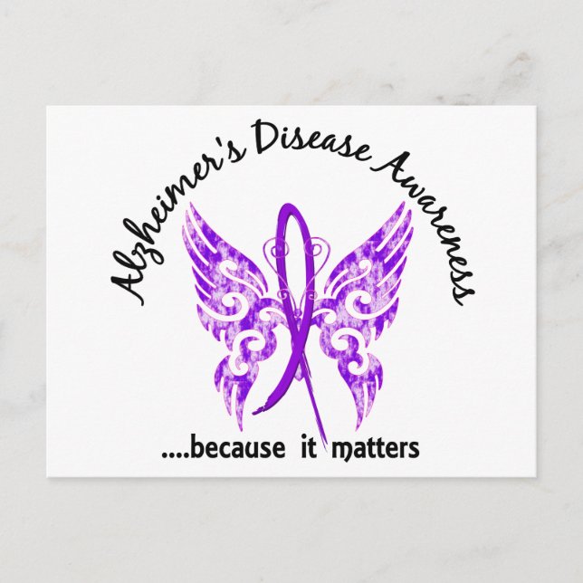 Grunge Tattoo Butterfly 6.1 Alzheimer's Disease Postcard (Front)
