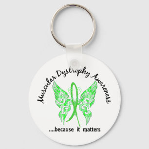 Grunge Tattoo Butterfly 6.1 Muscular Dystrophy Keychain
