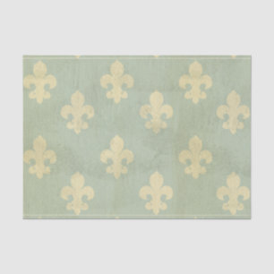 Grunge,teal,vintage,fleur de lis,pattern,victorian tissue paper