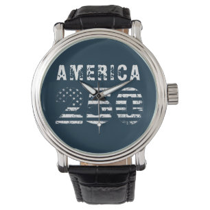 Grunge Text America 250 eWatch Watch