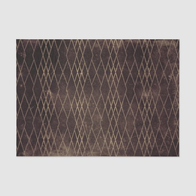 Grunge Texture Elegant Classy Chic Weathered Brown Tissue Paper (Front)