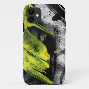 Grunge texture expressive brush strokes iPhone 11 case