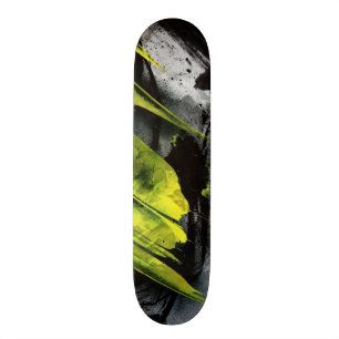Grunge texture expressive brush strokes skateboard