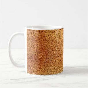 Grunge texture of very old rusty metal plate backg coffee mug