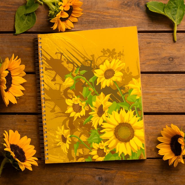 Grunge Tournesol Art Bold Rustique Jaune Floral (Créateur téléchargé)