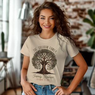Grunge Tree of Life Family Tree Family Reunion Tri-Blend Shirt