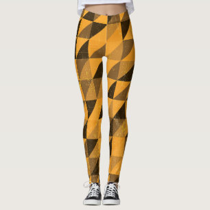 Grunge Triangle: Abstract Pattern Design Leggings