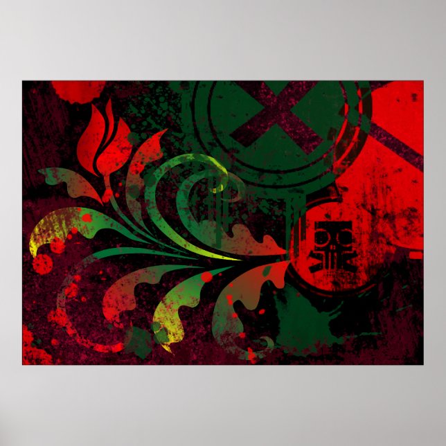 grunge tulip poster (Front)