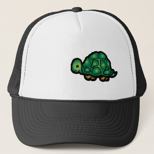 Grunge Turtle Trucker Hat (Front)