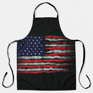 Grunge U.S.A flag Apron