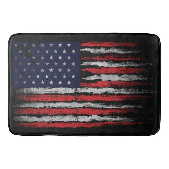 Grunge U.S.A flag Bath Mat (Front)