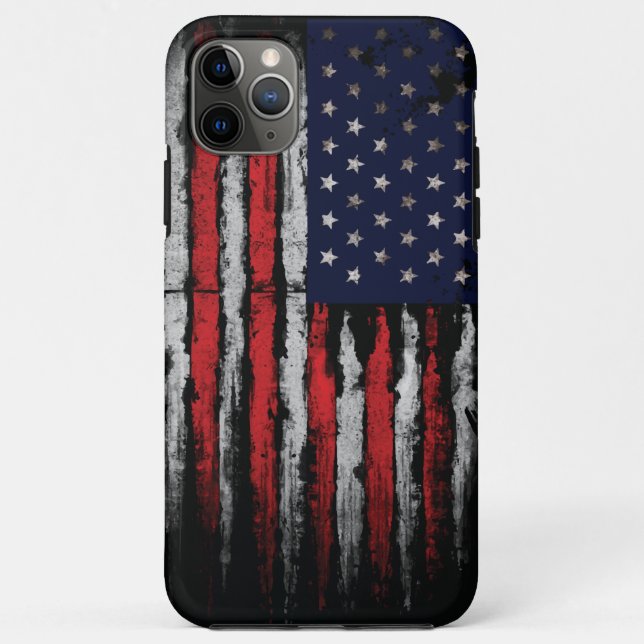 Grunge U.S.A flag Case-Mate iPhone Case (Back)