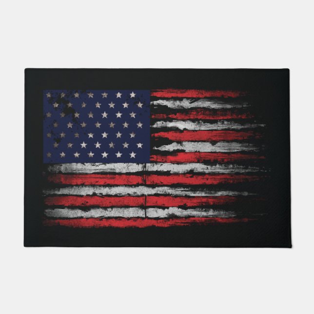 Grunge U.S.A flag Doormat (Front)