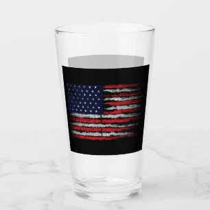 Grunge U.S.A flag Glass