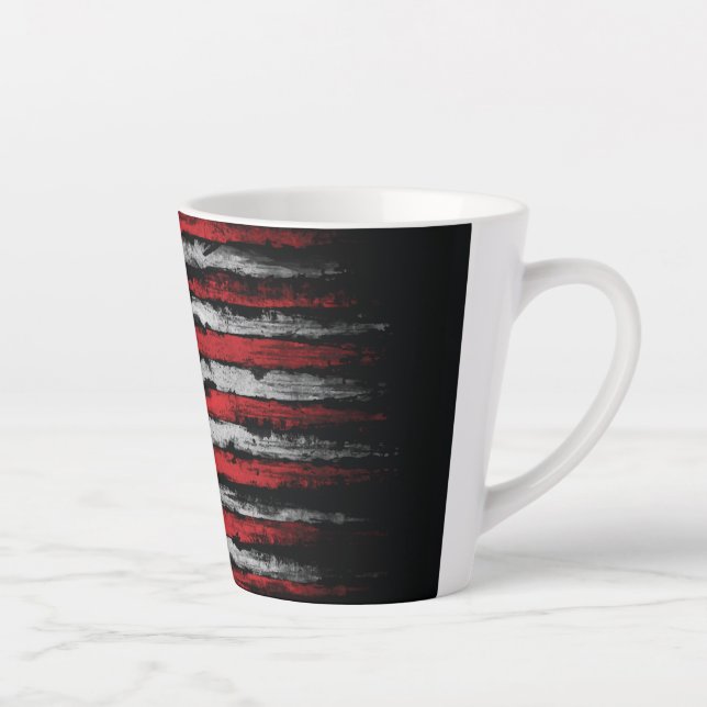 Grunge U.S.A flag Latte Mug (Right)