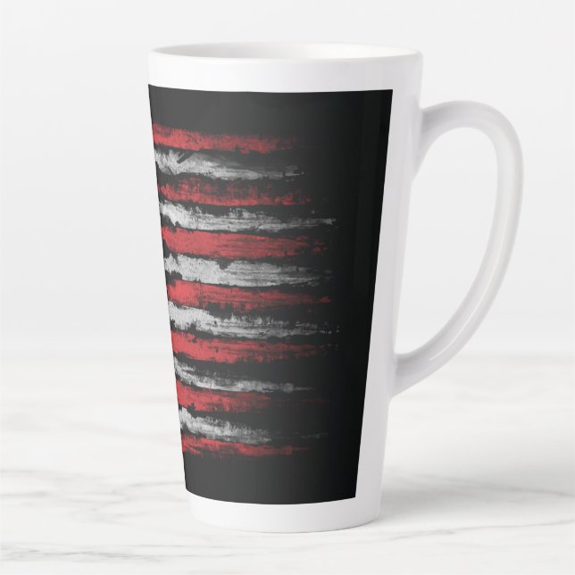 Grunge U.S.A flag Latte Mug (Right)