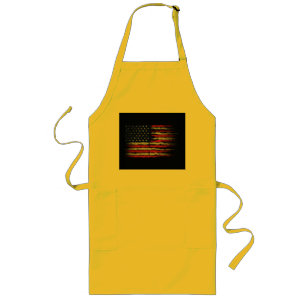 Grunge U.S.A flag Long Apron