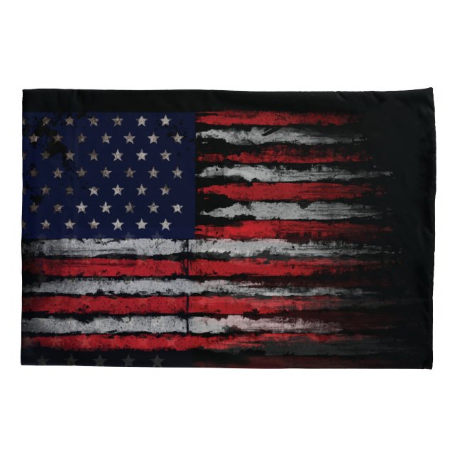 Grunge U.S.A flag Pillowcase (Back)