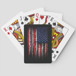 Grunge U.S.A flag Playing Cards