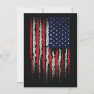 Grunge U.S.A flag Thank You Card