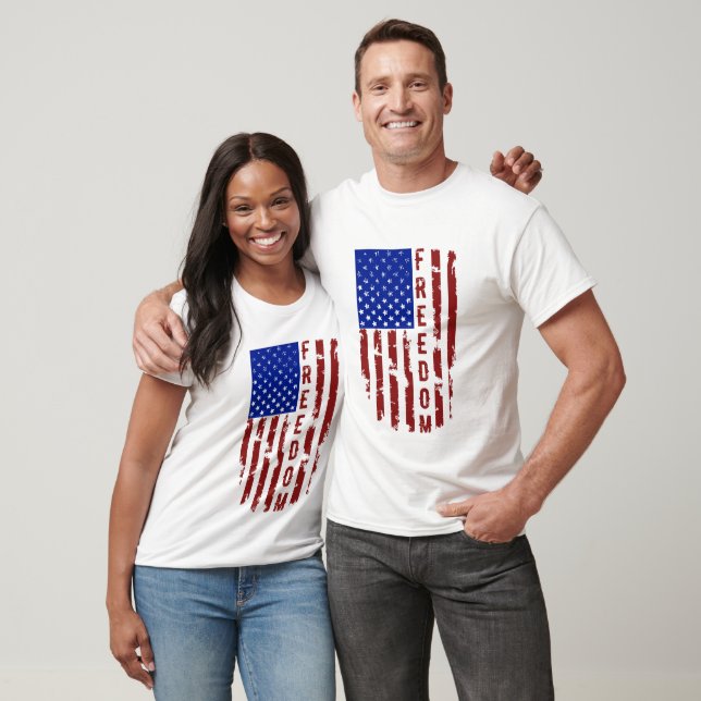 Grunge U.S. Freedom Flag T-Shirt (Unisex)