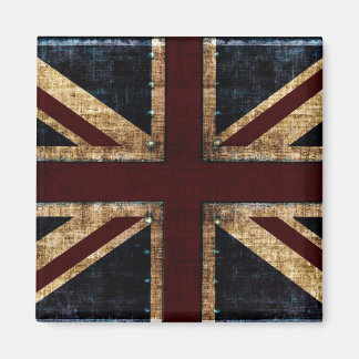 grunge UK flag magnet