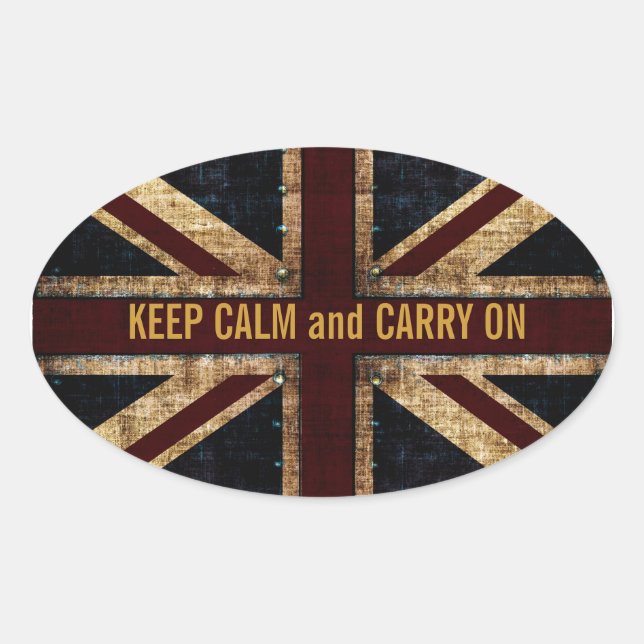 grunge UK flag sticker (Front)