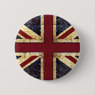 Grunge Union Jack - classic 2 Inch Round Button