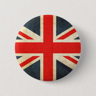 Grunge United Kingdom Flag 2 Inch Round Button
