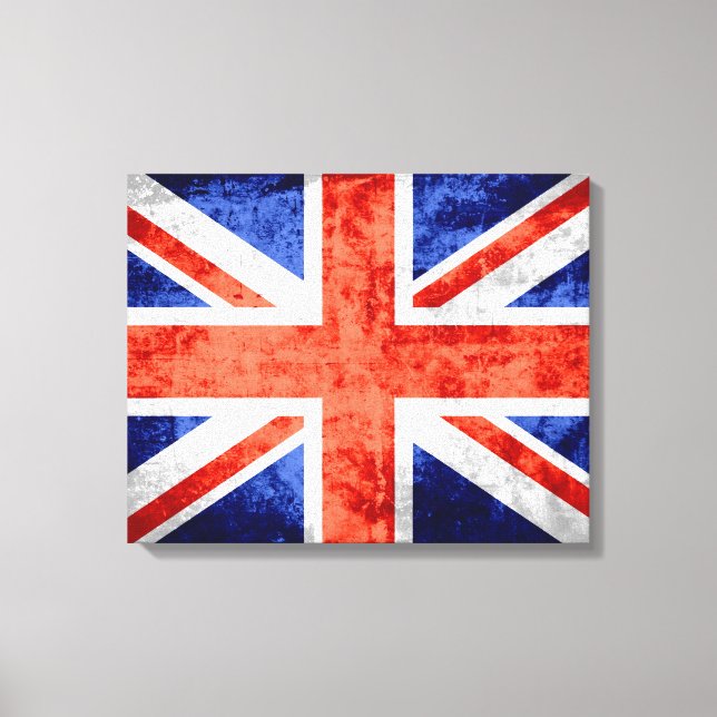 Grunge United Kingdom Flag 3 Canvas Print (Front)