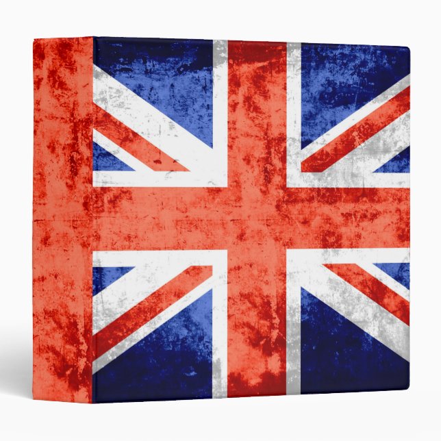Grunge United Kingdom Flag 6 Binder (Front/Spine)