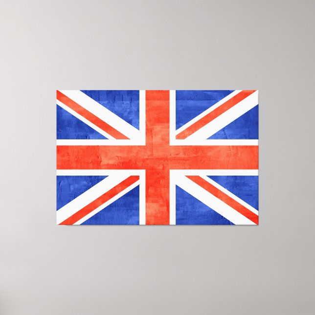 Grunge United Kingdom Flag Canvas Print (Front)