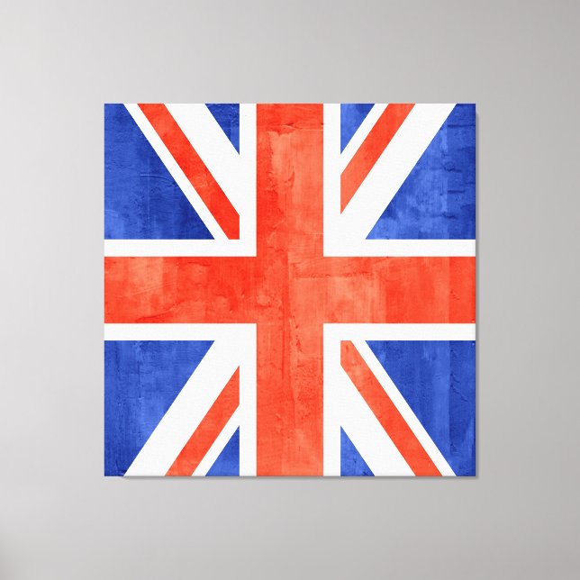 Grunge United Kingdom Flag Canvas Print (Front)