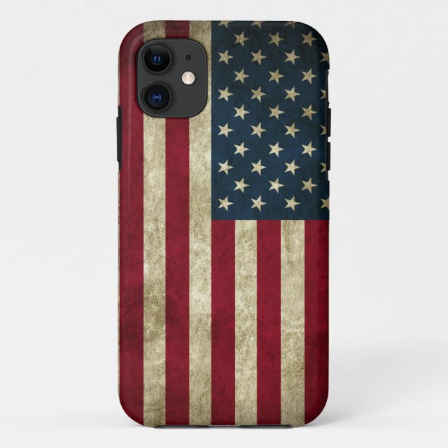 Grunge US Flag Case-Mate iPhone Case (Back)