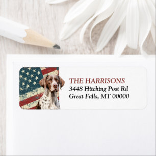 Grunge USA Flag German Shorthaired Pointer Dog