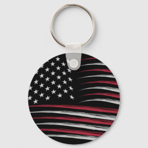 Grunge USA flag Keychain