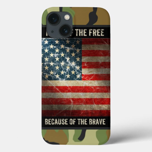Grunge USA Flag on Camouflage 2 iPad Mini Case (Back)