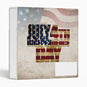 Grunge USA July 4th Independence Graphic Binder