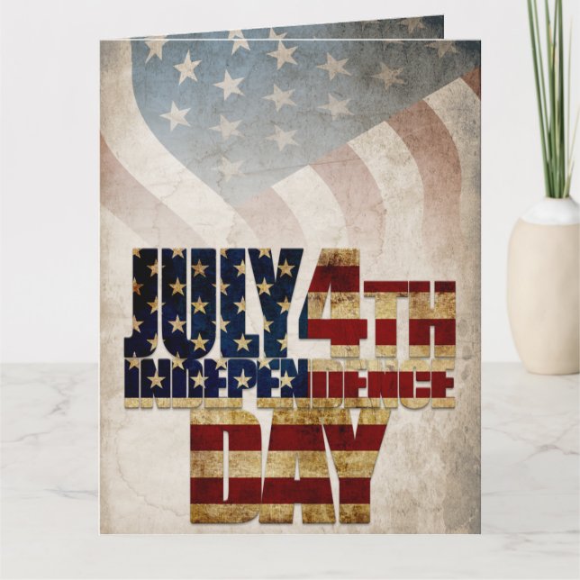 Grunge USA July 4th Independence Graphic Card (Front)