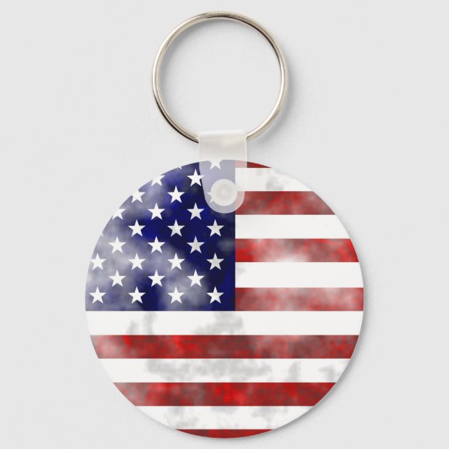 Grunge Usa Keychain (Front)