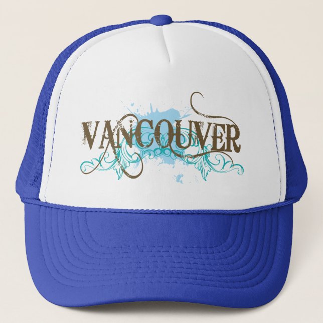 Grunge Vancouver Trucker Hat (Front)