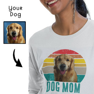 Grunge Vintage Distressed Pet Photo Dog Mom Sweatshirt