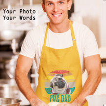 Grunge Vintage Distressed Pug Photo Dog Dad