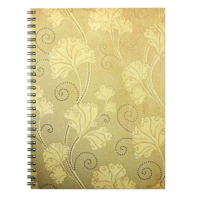 Grunge vintage flower pattern. notebook (Front)