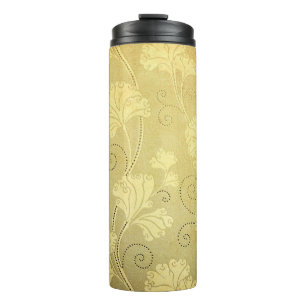 Grunge vintage flower pattern. thermal tumbler