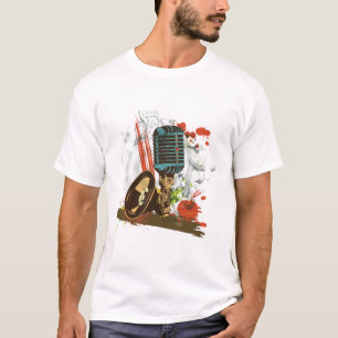 grunge vintage microphone vector T-Shirt