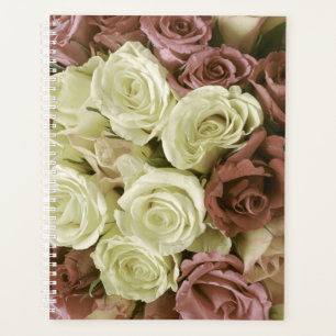 Grunge vintage retro roses photo flowers floral planner
