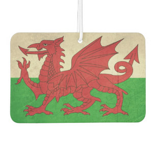 Grunge Welsh Dragon flag illustration Air Freshener