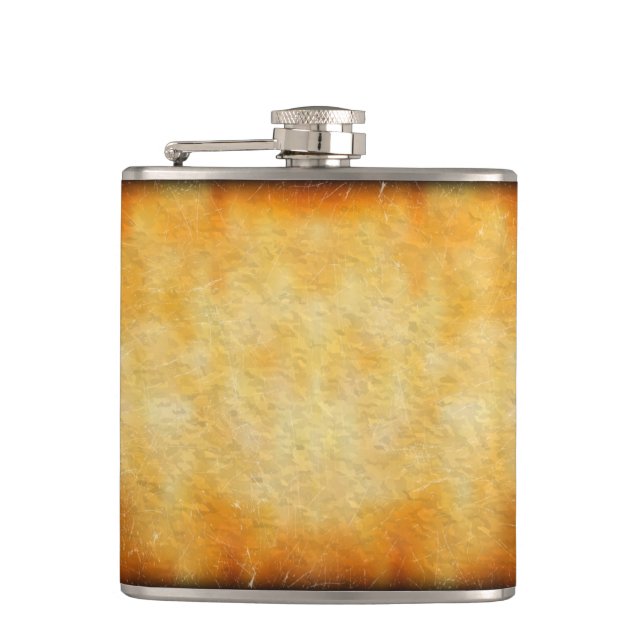 Grunge Wooden Texture Hip Flask (Front)