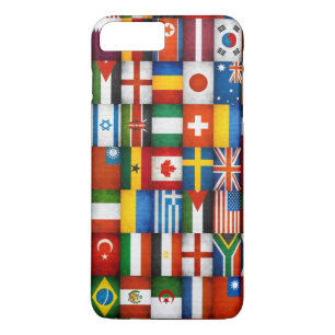 Grunge World Flags Collage Design Case-Mate iPhone Case